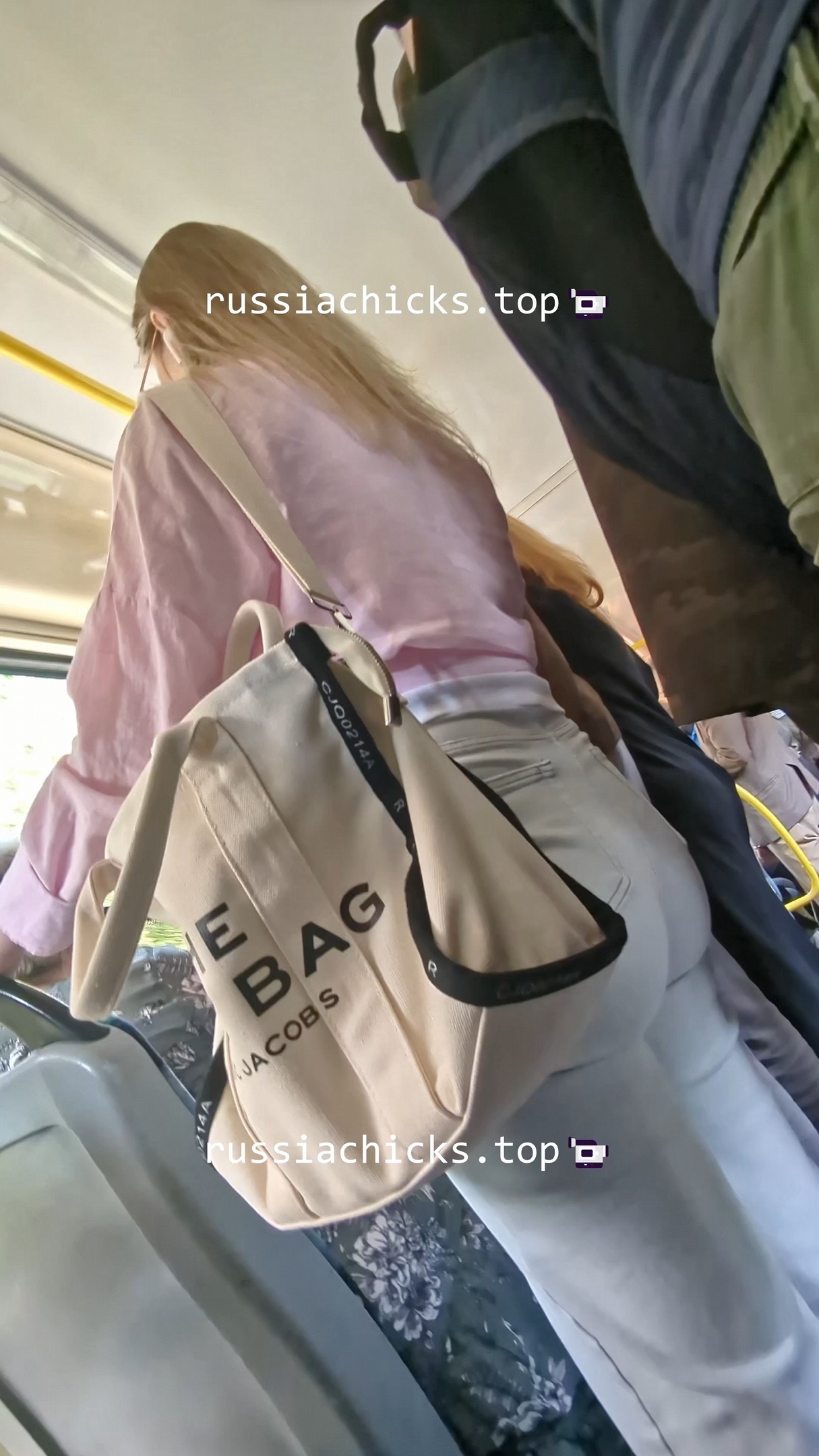 amazing ass in tram at nice chick