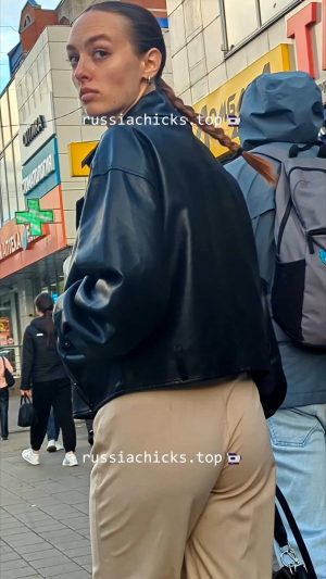 amazing girl on street and her butt