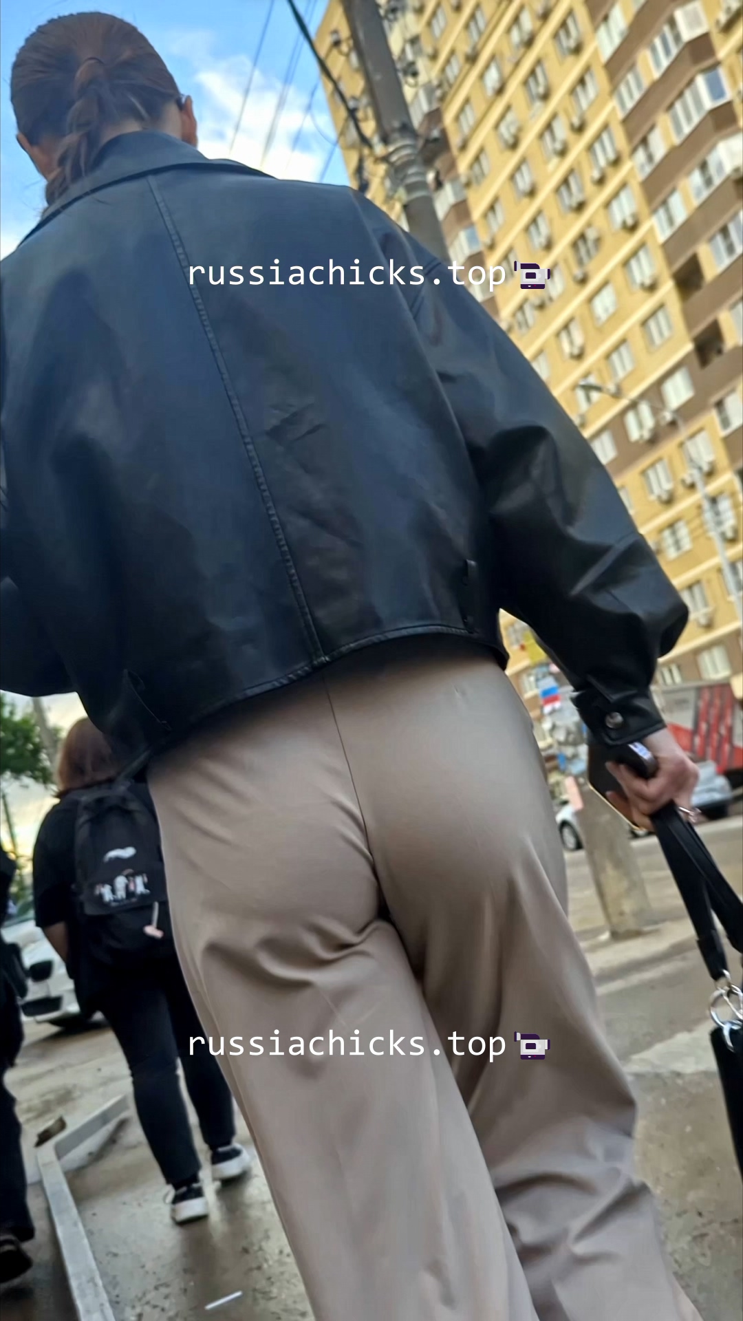 amazing girl on street and her butt