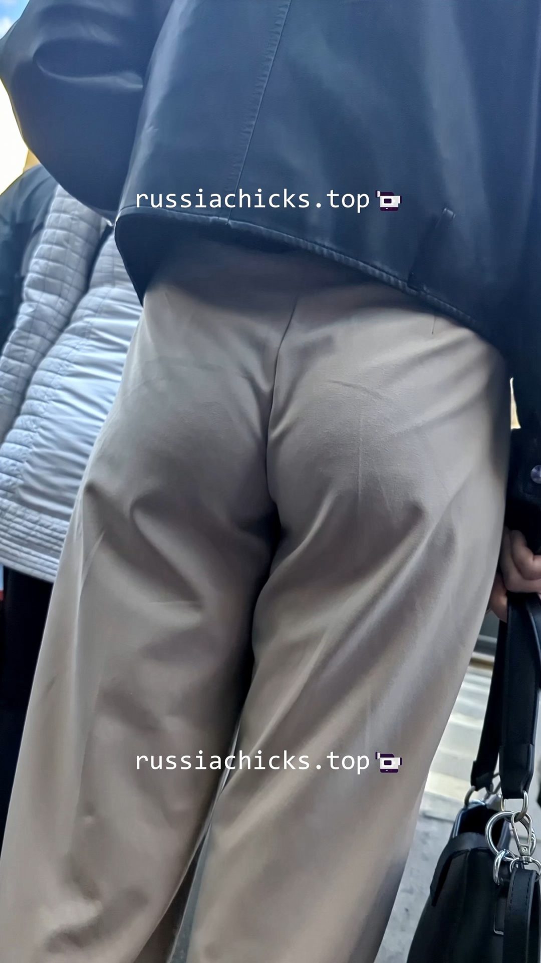 amazing girl on street and her butt