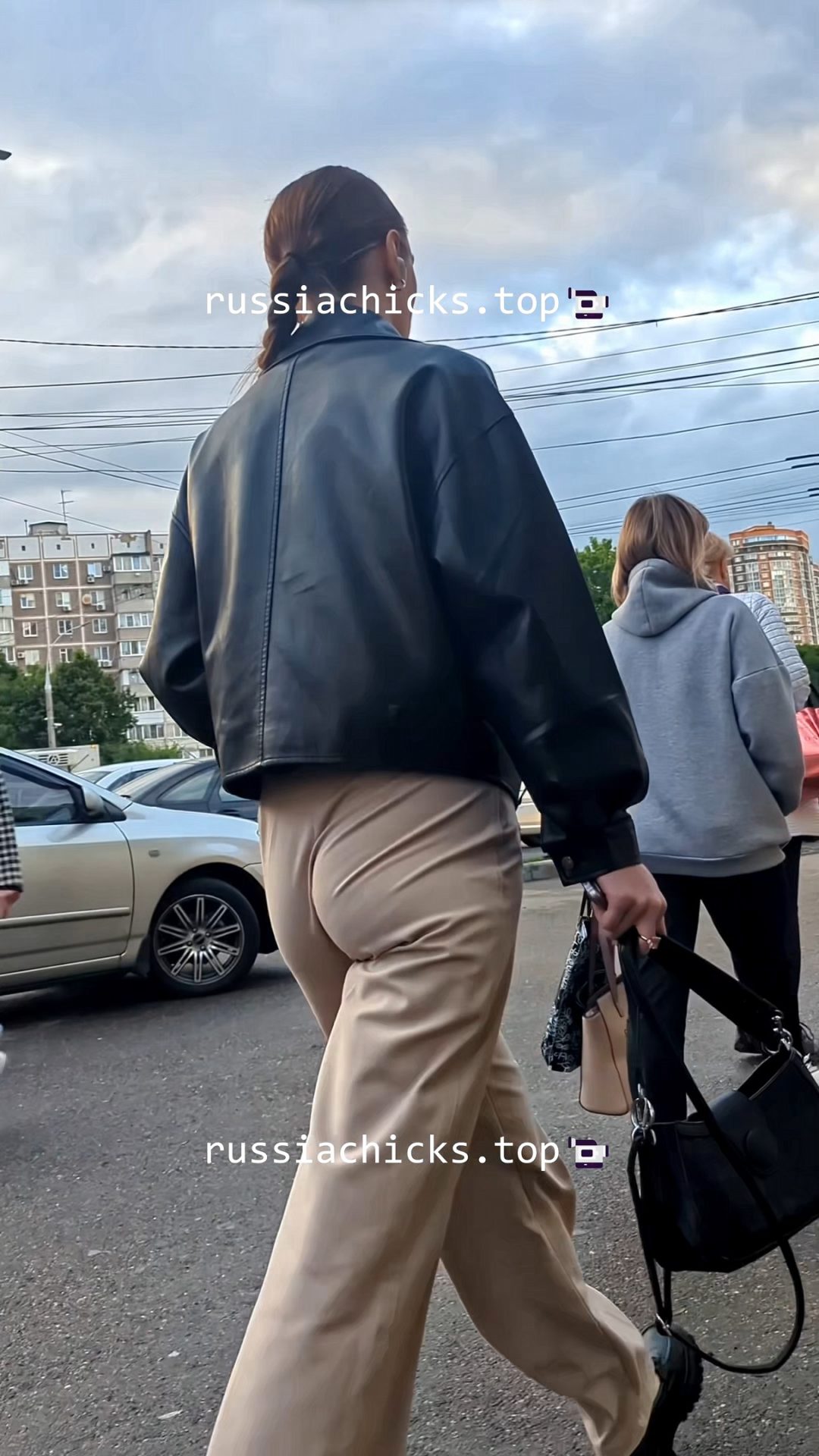 amazing girl on street and her butt
