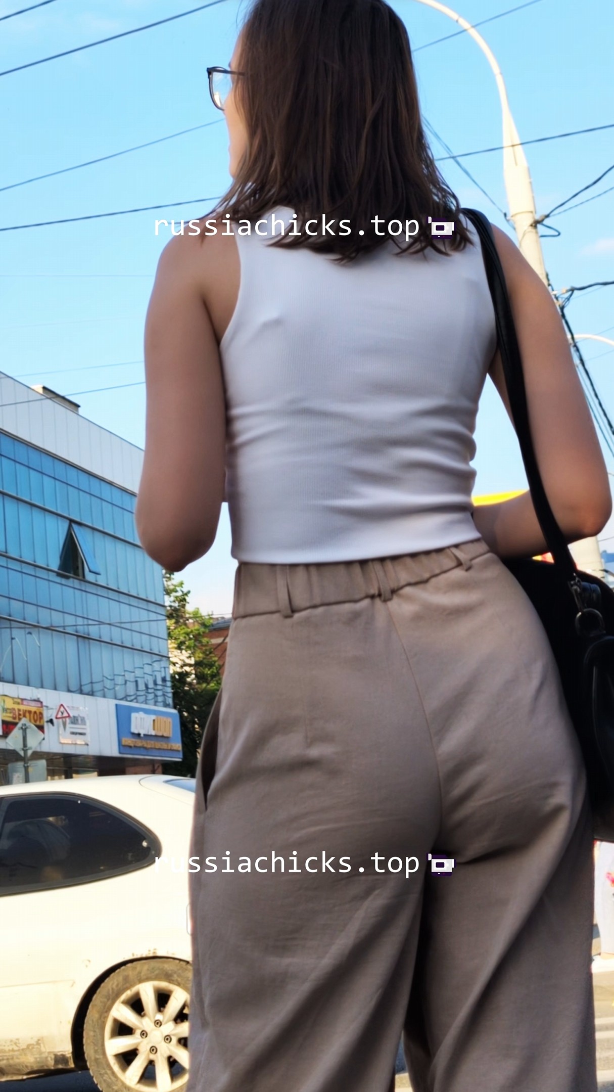 i shots 2 nice student girls on street