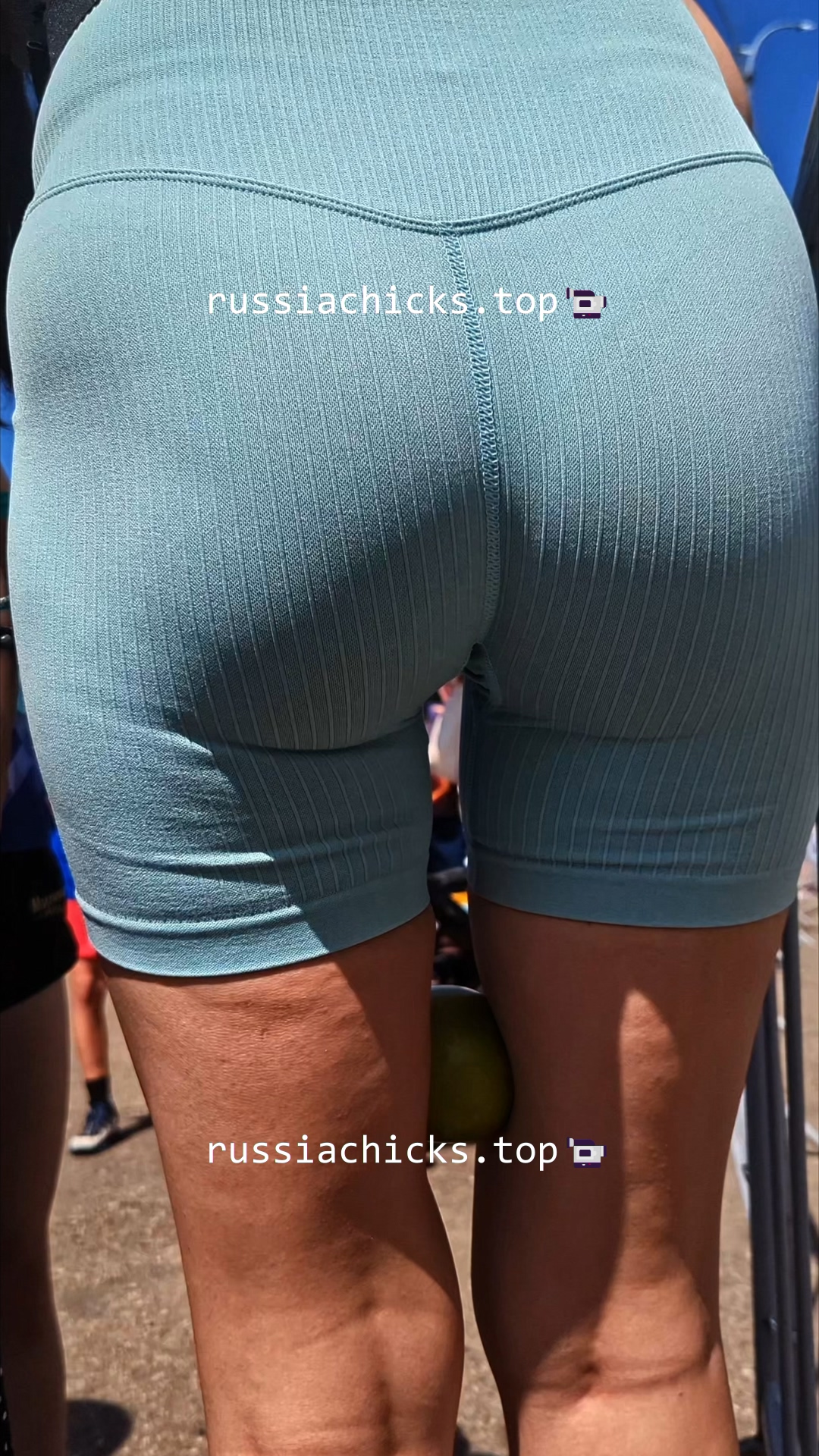 sexy girl on fest in shorts