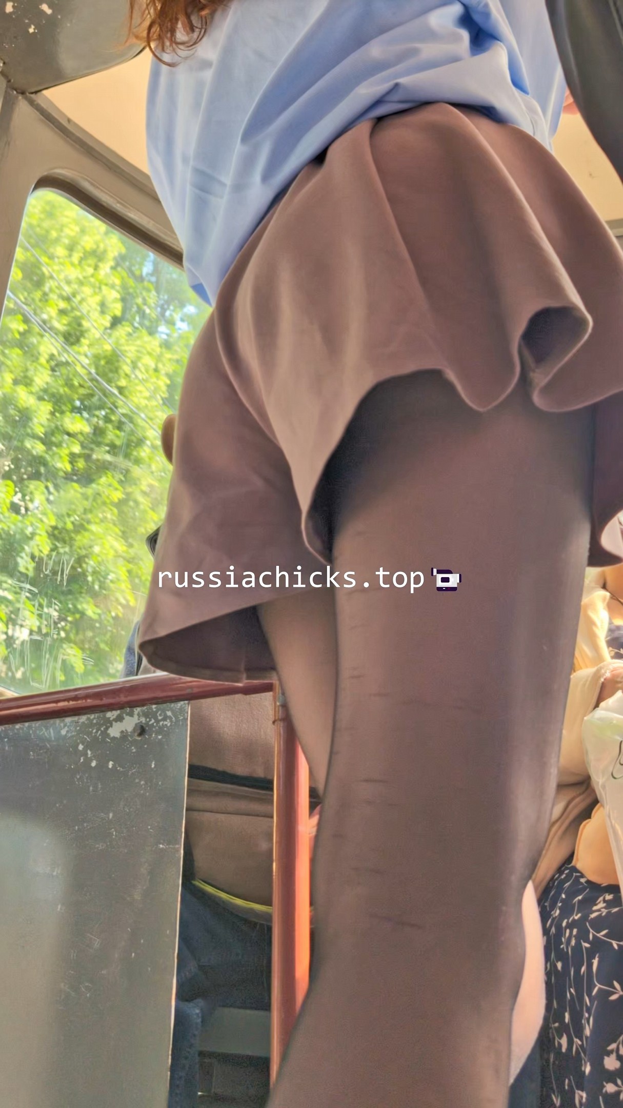 amazing girl in nice short and pantyhose