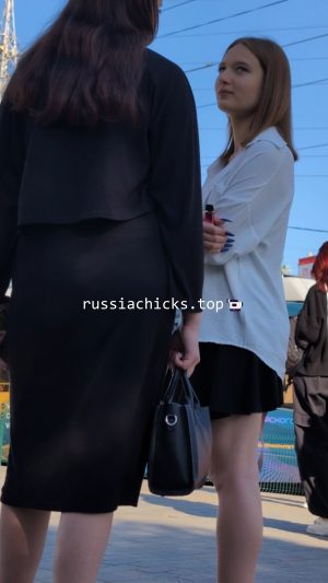 what a nice morning chick in skirt