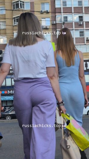nice chicks in pants in dress on street