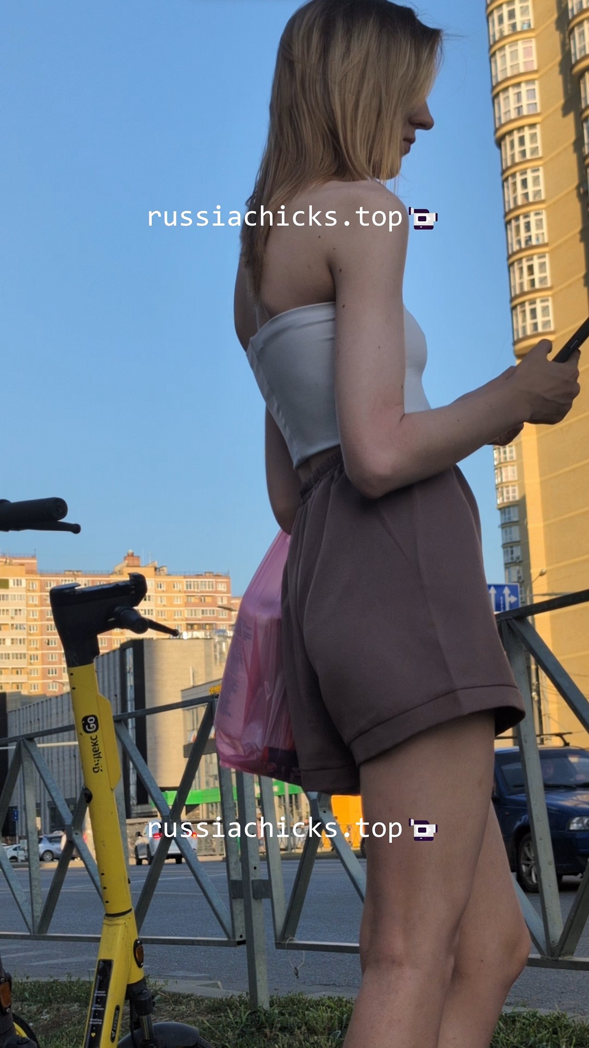 skinny girl on street and bonus