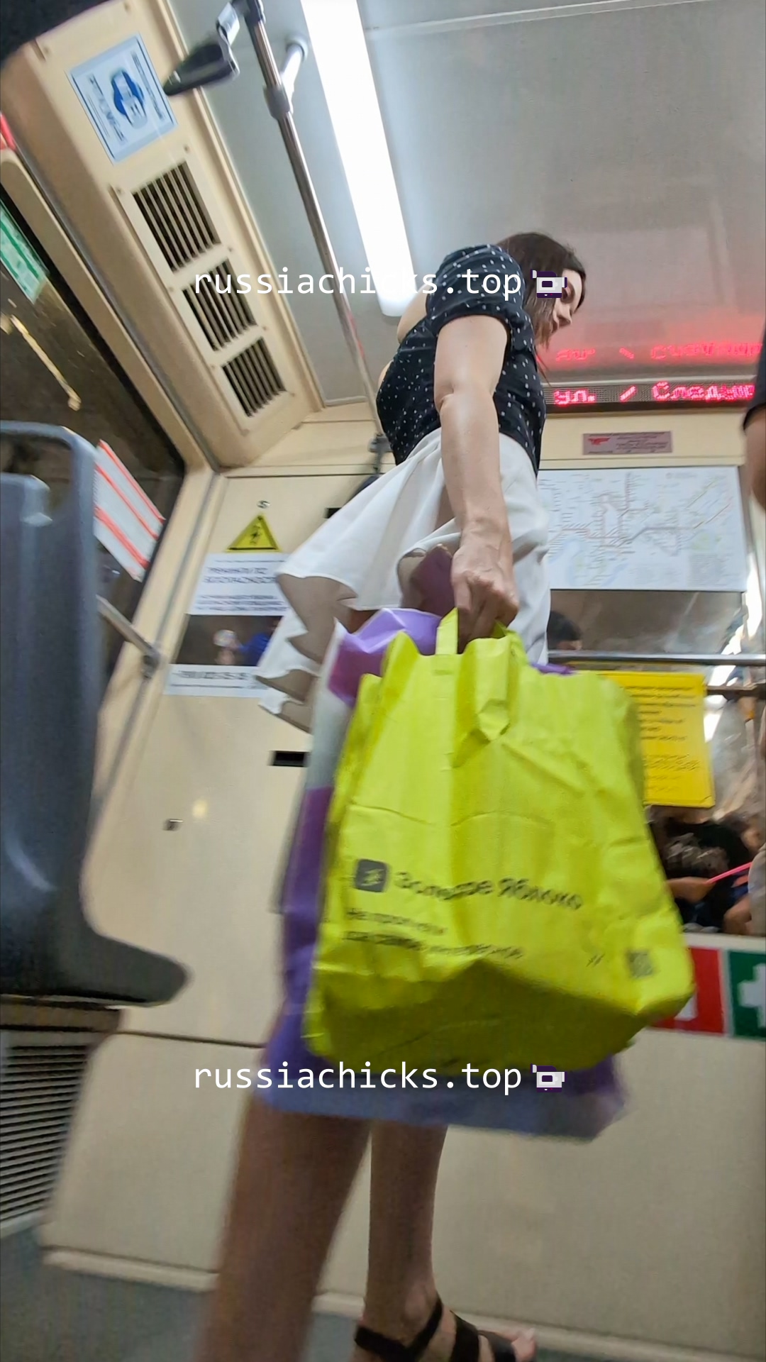quick shots at sexy girl in tram